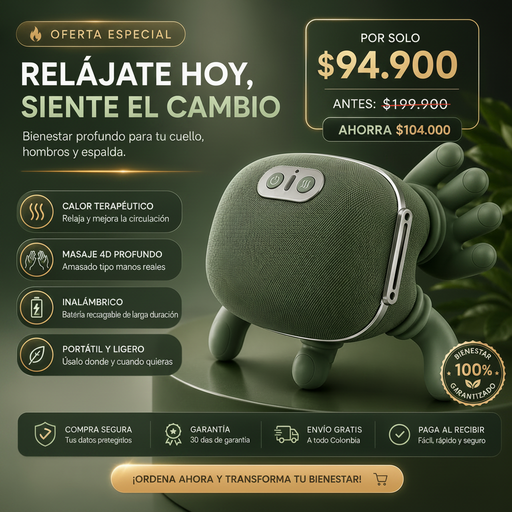 El Masajeador Inteligente que Relaja tu Cuello en Minutos