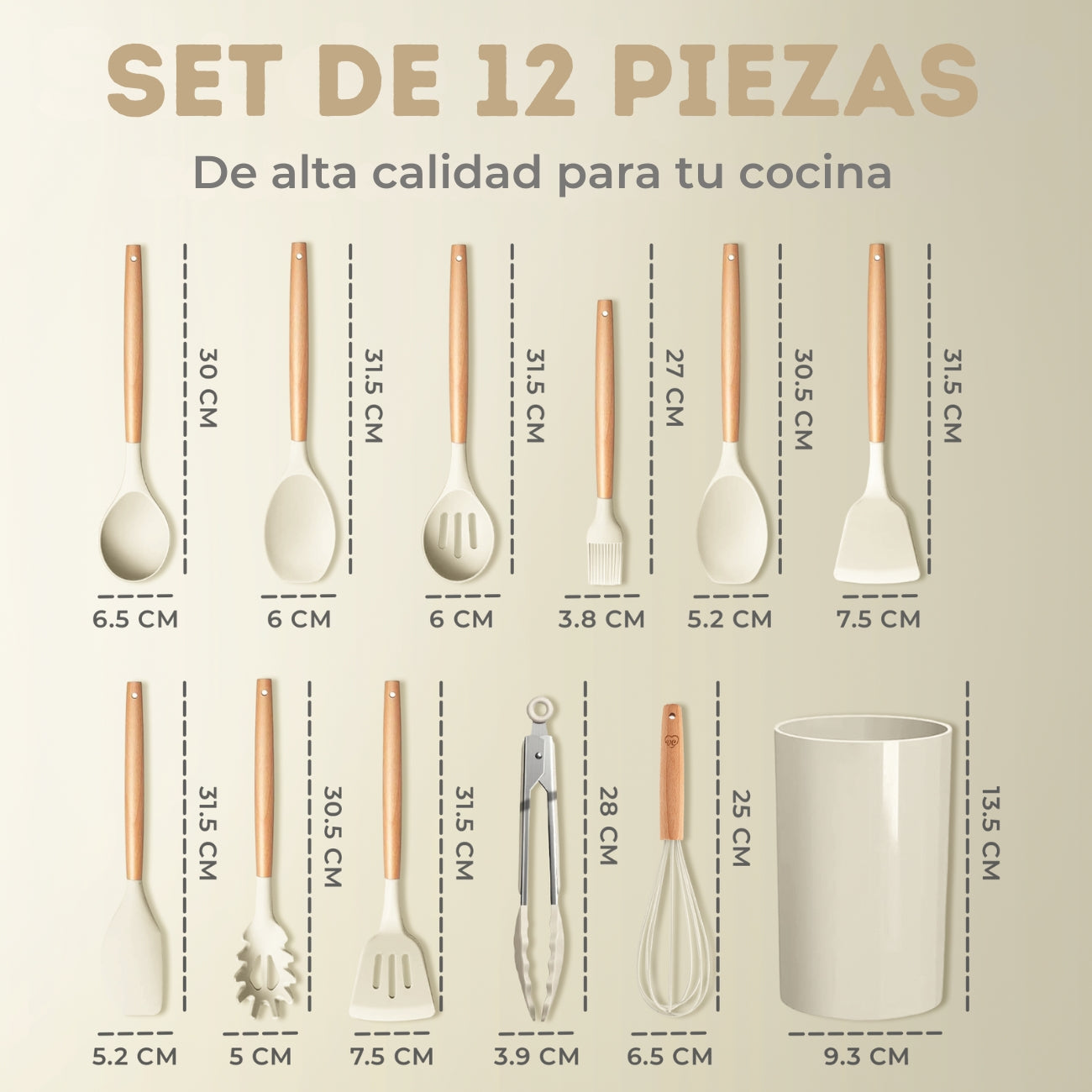 Set de Utensilios Silicona x12 : Todo lo que Necesitas en Tu Cocina