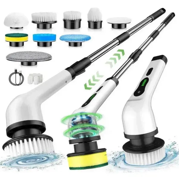 Cepillo Eléctrico Giratorio 9 en 1 – Limpia Más, Esfuerza Menos