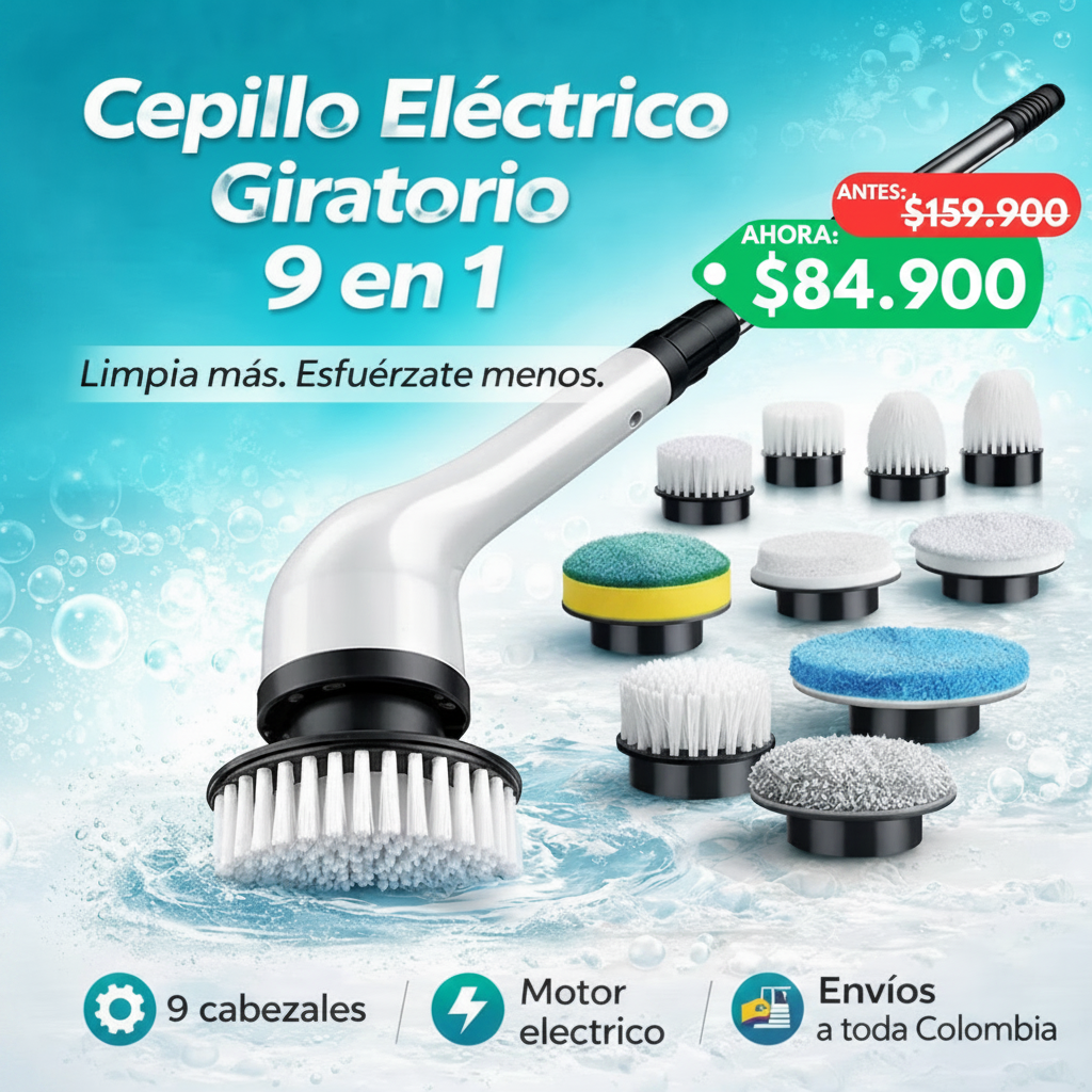 Cepillo Eléctrico Giratorio 9 en 1