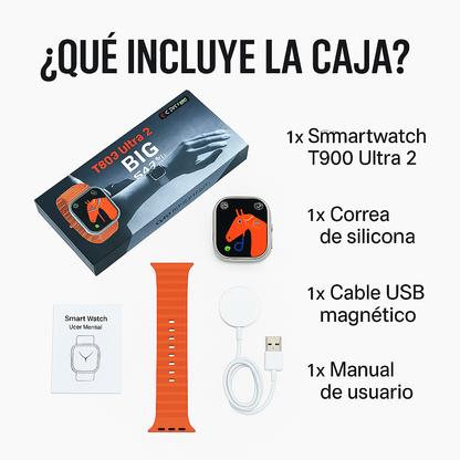 Deportivo, Elegante y Tecnológico… Todo en Uno - SMARWATCH T900 ULTRA 2