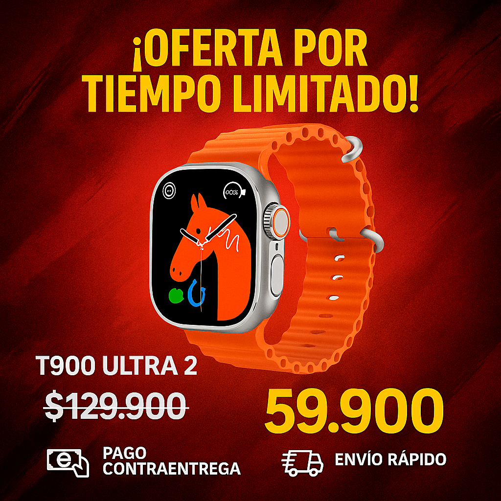 Deportivo, Elegante y Tecnológico… Todo en Uno - SMARWATCH T900 ULTRA 2