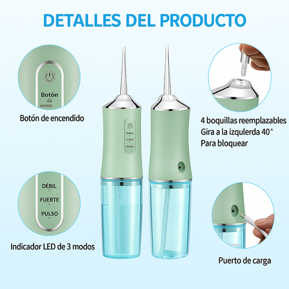Irrigador Dental PowerJet - Tu sonrisa más limpia en segundos.
