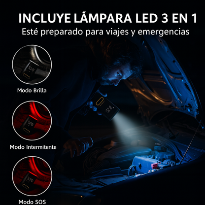 Compresor Portátil 2 en 1 con PowerBank 80W