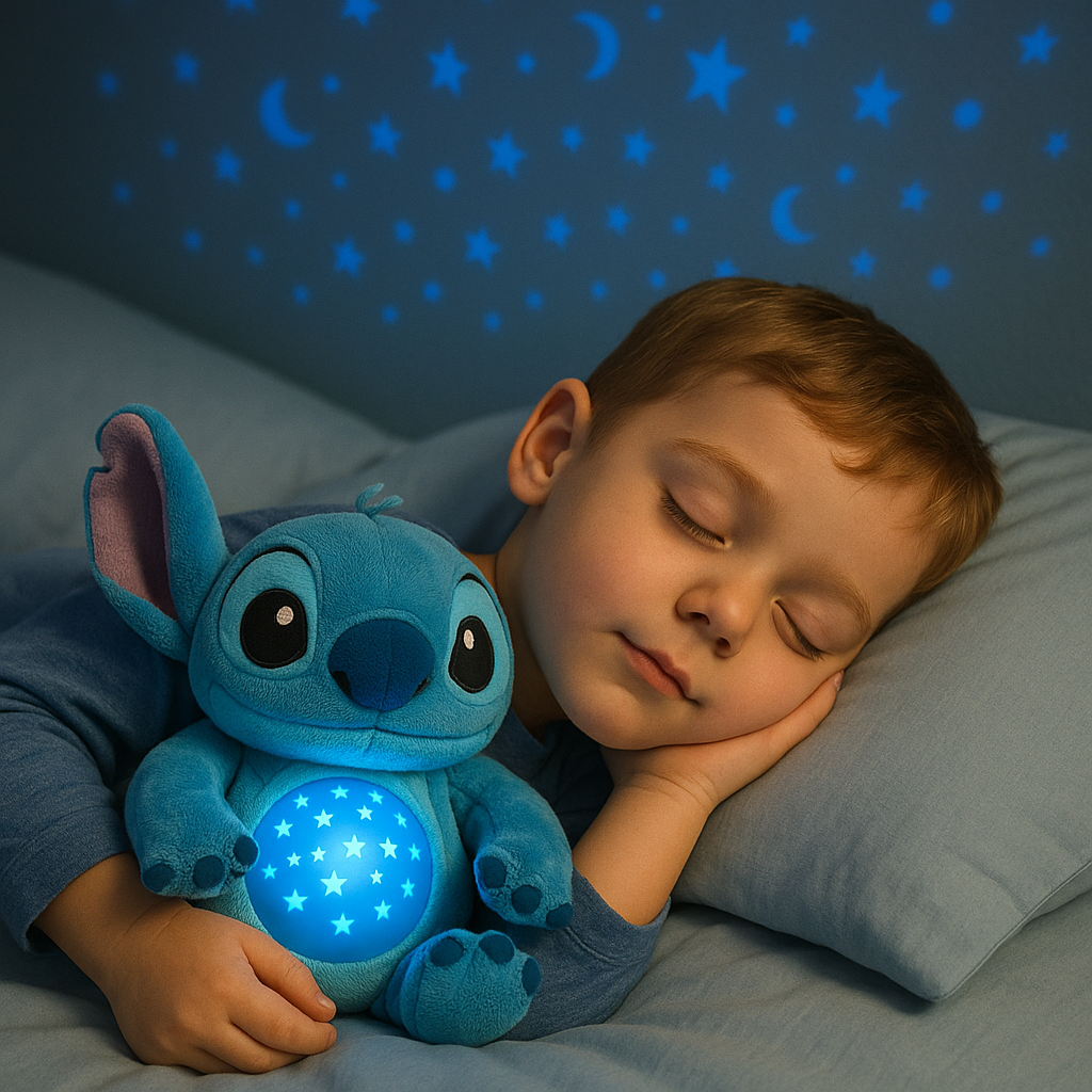 Combo Stich 3 en 1 , Proyector + Lego Stich + Labubu Stich