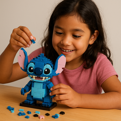 Combo Stich 3 en 1 , Proyector + Lego Stich + Labubu Stich
