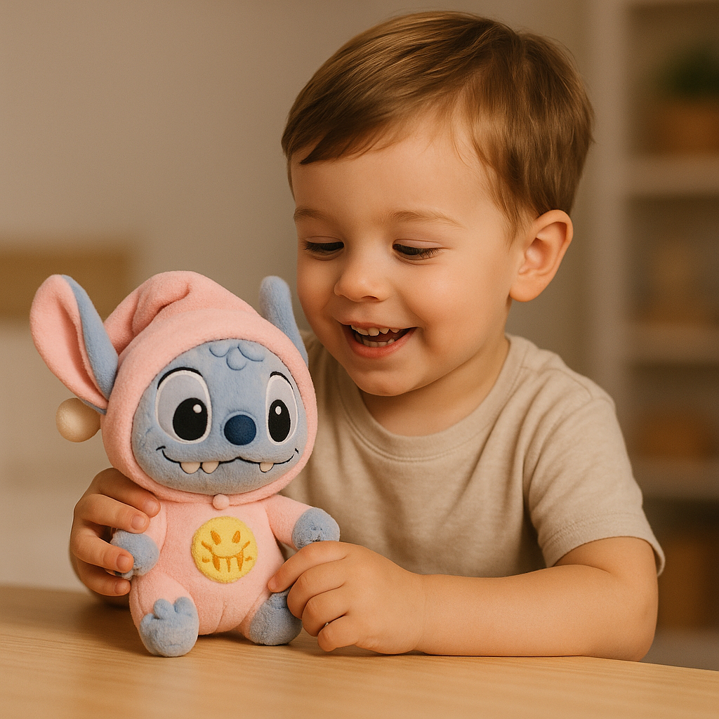 Combo Stich 3 en 1 , Proyector + Lego Stich + Labubu Stich