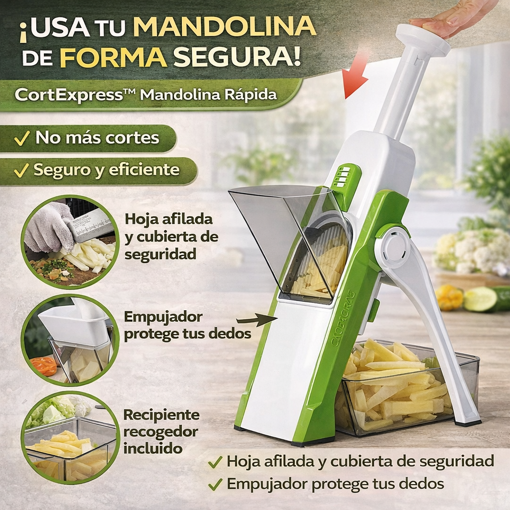 CortExpress™ Mandolina Multifuncional 5 en 1– Corta Verduras en Segundos