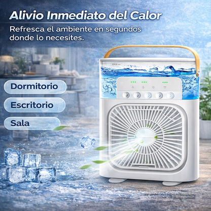 AireFresh Pro – Enfriador Personal 3 en 1,Enfría, Humidifica y Refresca.