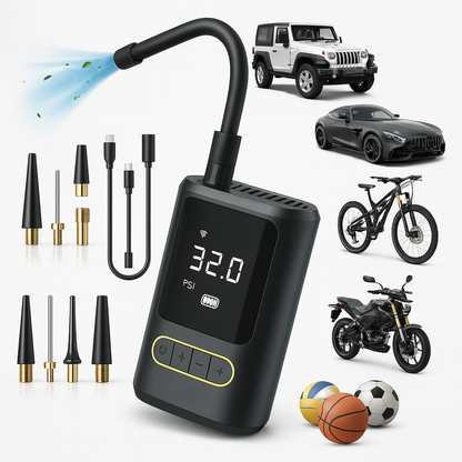 Compresor Portátil 2 en 1 con PowerBank 80W