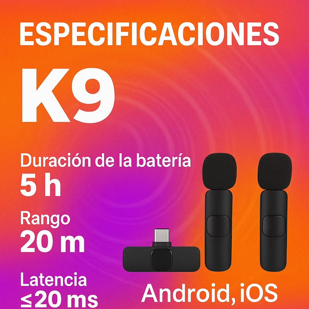 Tu voz, siempre clara y potente-MICROFONO K9