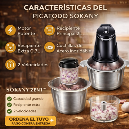 Picatodo Turbo SOKANY  2 EN 1™ – Pica, Tritura y Ahorra Tiempo