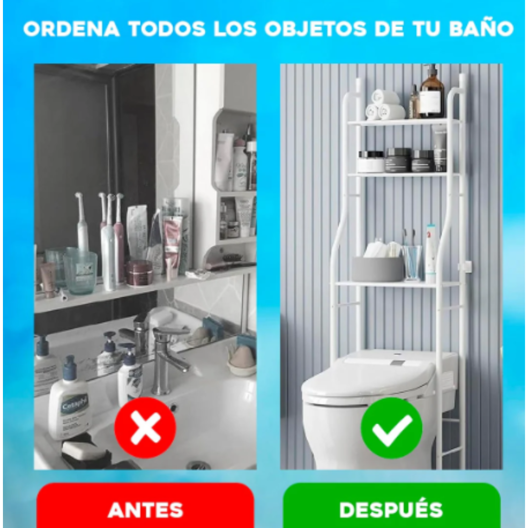 Estante Organizador Para Baño de 3 Niveles