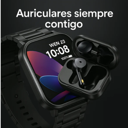 Smartwatch D8 Pro 2 en 1 con Auriculares Bluetooth Incorporados