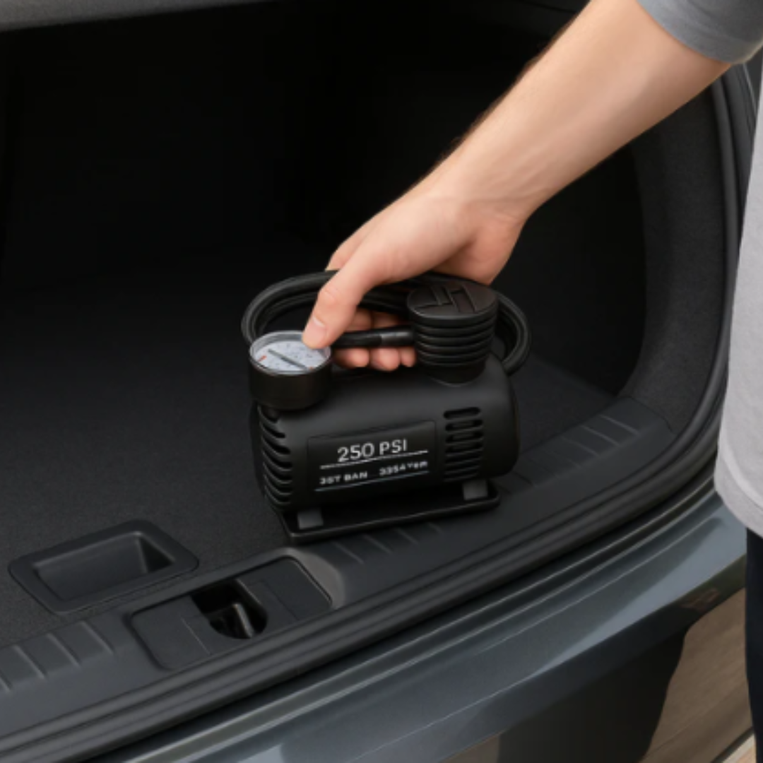 Mini Compresor Portátil 12V 250 PSI – Infla Llantas y Más en Minutos