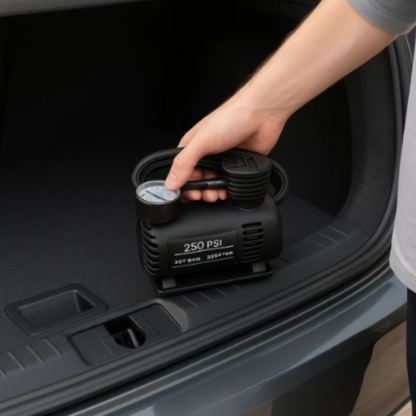 Mini Compresor Portátil 12V 250 PSI – Infla Llantas y Más en Minutos