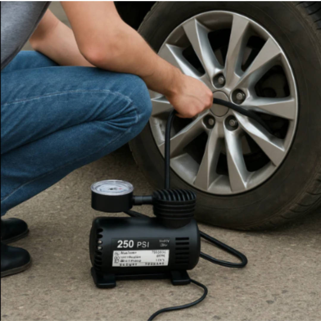 Mini Compresor Portátil 12V 250 PSI – Infla Llantas y Más en Minutos