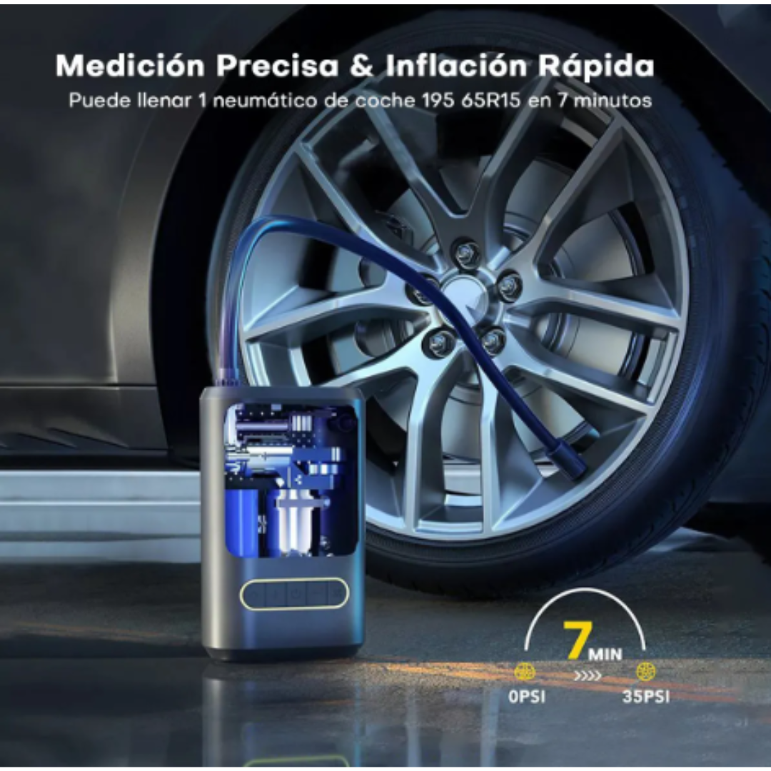 Compresor Portátil 2 en 1 con PowerBank 80W