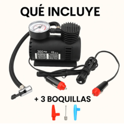Mini Compresor Portátil 12V 250 PSI – Infla Llantas y Más en Minutos