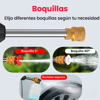 Limpieza profunda en minutos, sin cables ni enredos - HIDROLAVADORA PORTATIL