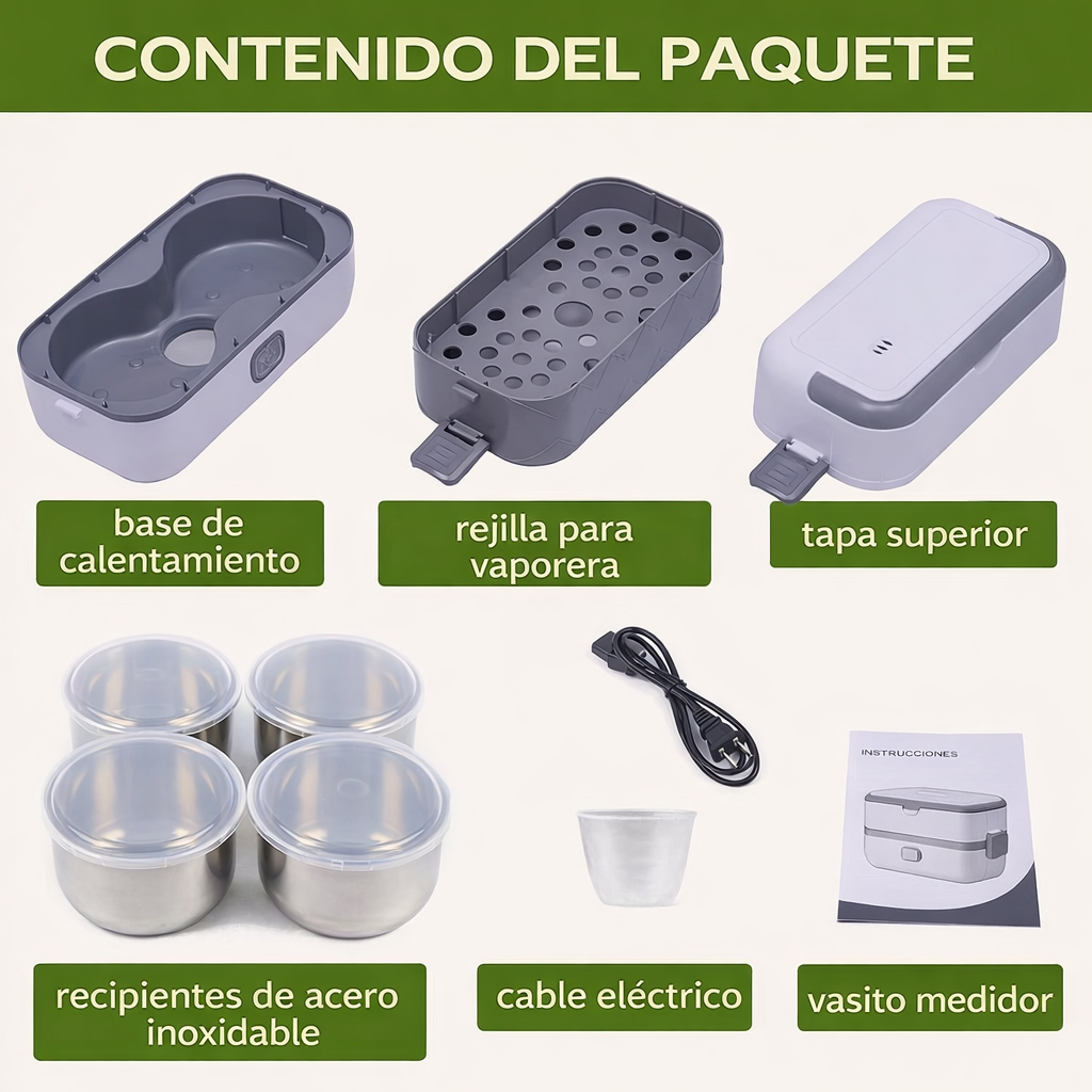 Lounch Pro™ – Lonchera Eléctrica Portátil 4 en 1