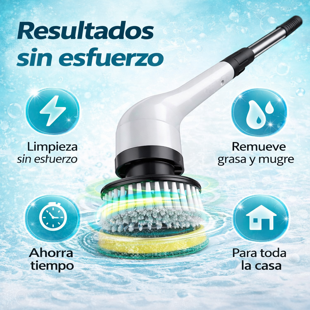 Cepillo Eléctrico Giratorio 9 en 1 – Limpia Más, Esfuerza Menos
