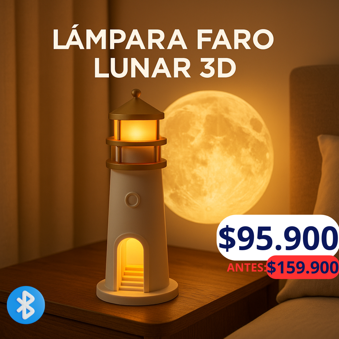 ✨ Proyector Faro Lunar 3D + Parlante Bluetooth 🌕