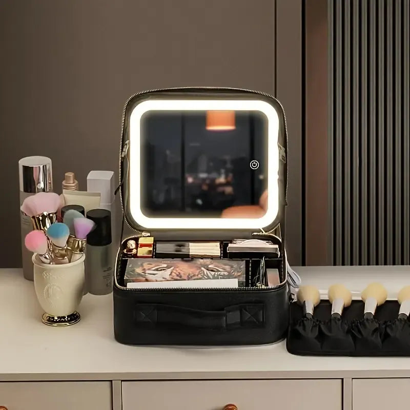 GlowCase Pro™ – Cosmetiquera Inteligente con Luz LED