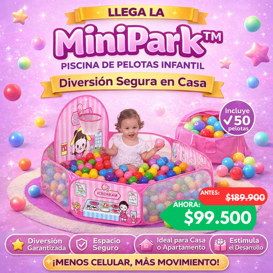 MiniPark™ Piscina  Plegable de Pelotas Infantil – Diversión Segura en Casa o Donde Tu Quieras
