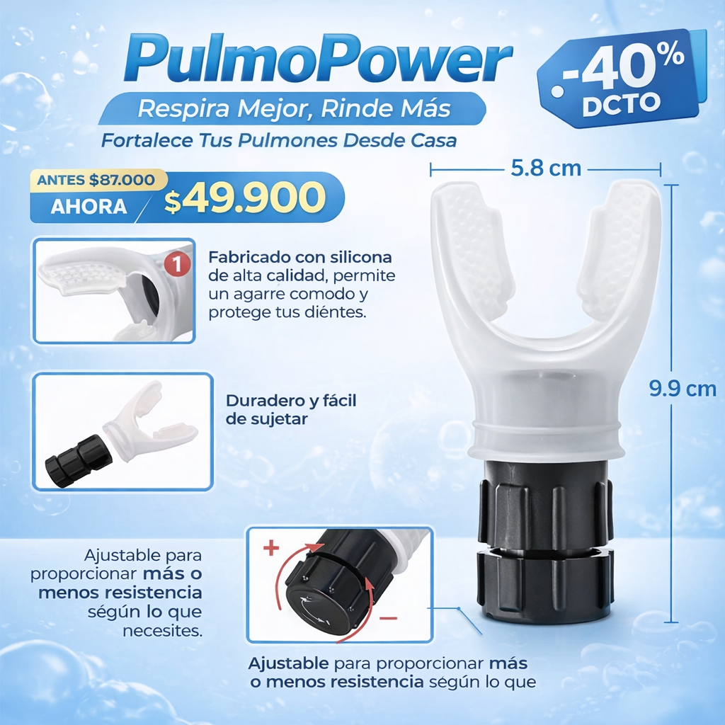 PulmoPower - Respira Mejor, Rinde  Màs Y Fortalece Tus Pulmones Desde Casa